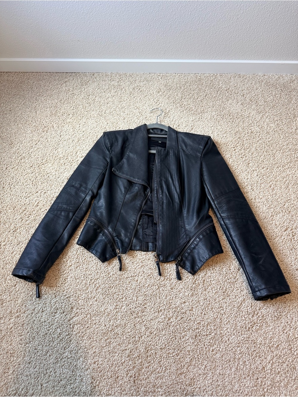 Women’s Blank NYC Black Faux Leather Moto Jacket